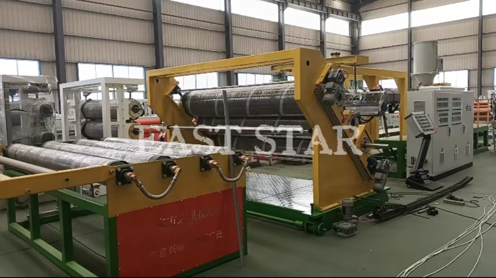 Produksjonslinje for 2,4 meter gjødselbelte er installert og klar for pakking