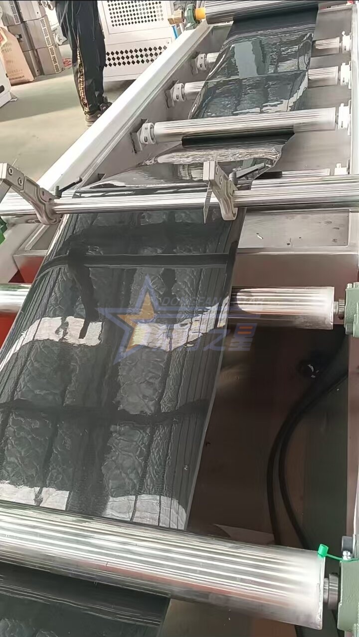 Kunde besøker Qingdao EASTSTAR-fabrikken for prøvekjøring av PP/PS frøplantebrett-produksjonslinje på stedet